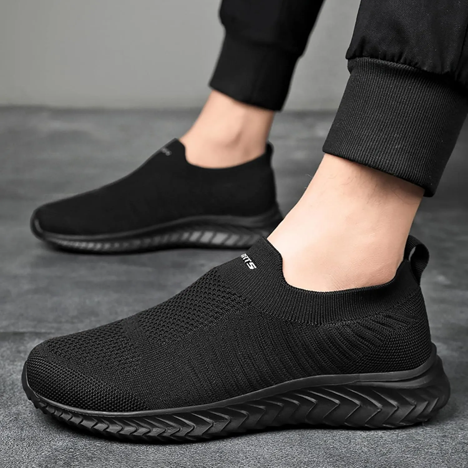 Mens Slip On Walking Shoes Running Shoes Trainers Athletic Gym Fitness Sport Sneakers Non Slip Breathable Mesh Workout Fashion Breathable All Day Comfortable Arch Support Sneakers