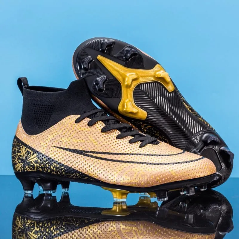 Men??s Soccer Boots High-top Football Shoes Cleats Spike Shoes Sneaker Comfortable Adults Athletic Outdoor Indoor Competition Training Shoes Size 4.5-11