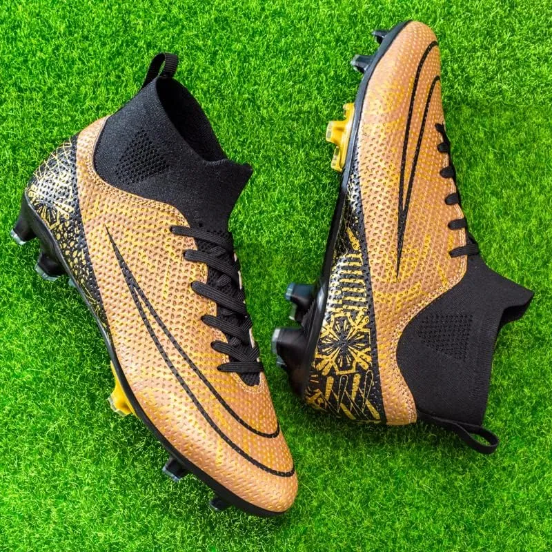 Men??s Soccer Boots High-top Football Shoes Cleats Spike Shoes Sneaker Comfortable Adults Athletic Outdoor Indoor Competition Training Shoes Size 4.5-11