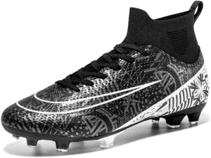 Men??s Soccer Boots High-top Football Shoes Cleats Spike Shoes Sneaker Comfortable Adults Athletic Outdoor Indoor Competition Training Shoes Size 4.5-11