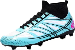 Mens Soccer Shoes Cleats Football Boots Professional Training Outdoor Indoor Sneaker High-Top Spike Breathable Athletic