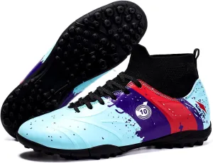 Men??s Soccer Shoes Cleats Football Boots Professional Training Outdoor Indoor Sneaker High-Top Spike Breathable Athletic