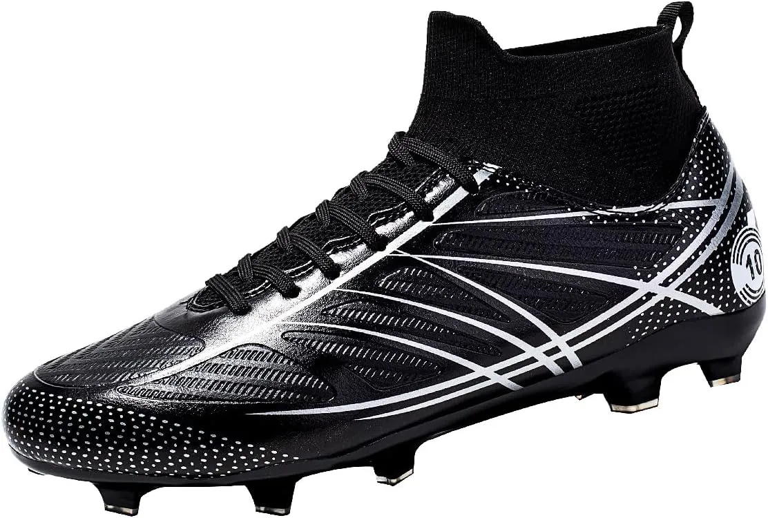 Men??s Soccer Shoes Cleats Football Boots Professional Training Outdoor Indoor Sneaker High-Top Spike Breathable Athletic