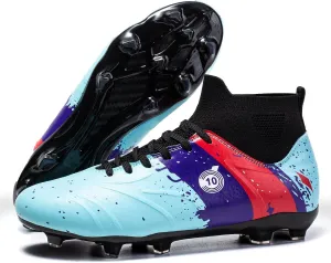 Men??s Soccer Shoes Cleats Football Boots Professional Training Outdoor Indoor Sneaker High-Top Spike Breathable Athletic