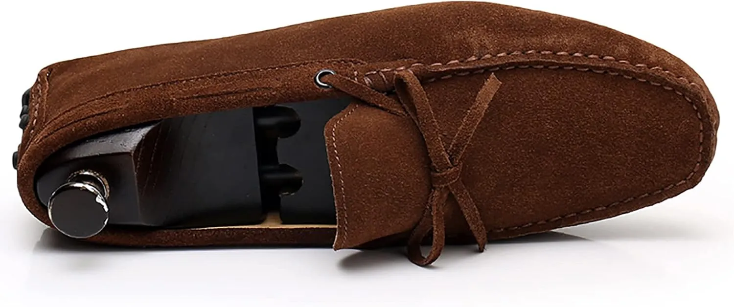 Men's Soft Suede Driving Loafers Shoes Handmade Moccasin Slippers Business Shoes Leather Loafers Casual Shoes for Men Slip On Boat Shoes