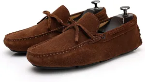 Men's Soft Suede Driving Loafers Shoes Handmade Moccasin Slippers Business Shoes Leather Loafers Casual Shoes for Men Slip On Boat Shoes
