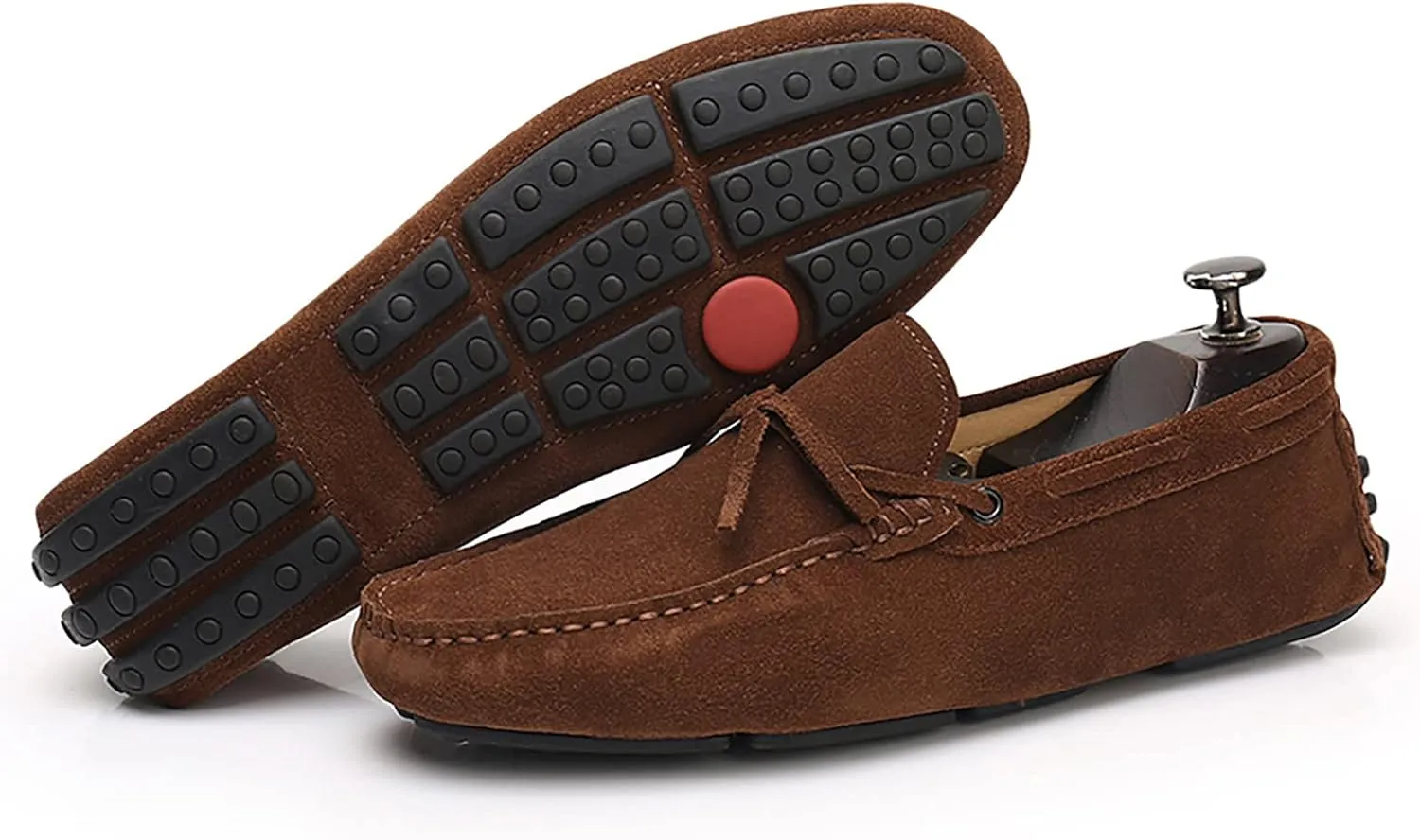 Men's Soft Suede Driving Loafers Shoes Handmade Moccasin Slippers Business Shoes Leather Loafers Casual Shoes for Men Slip On Boat Shoes