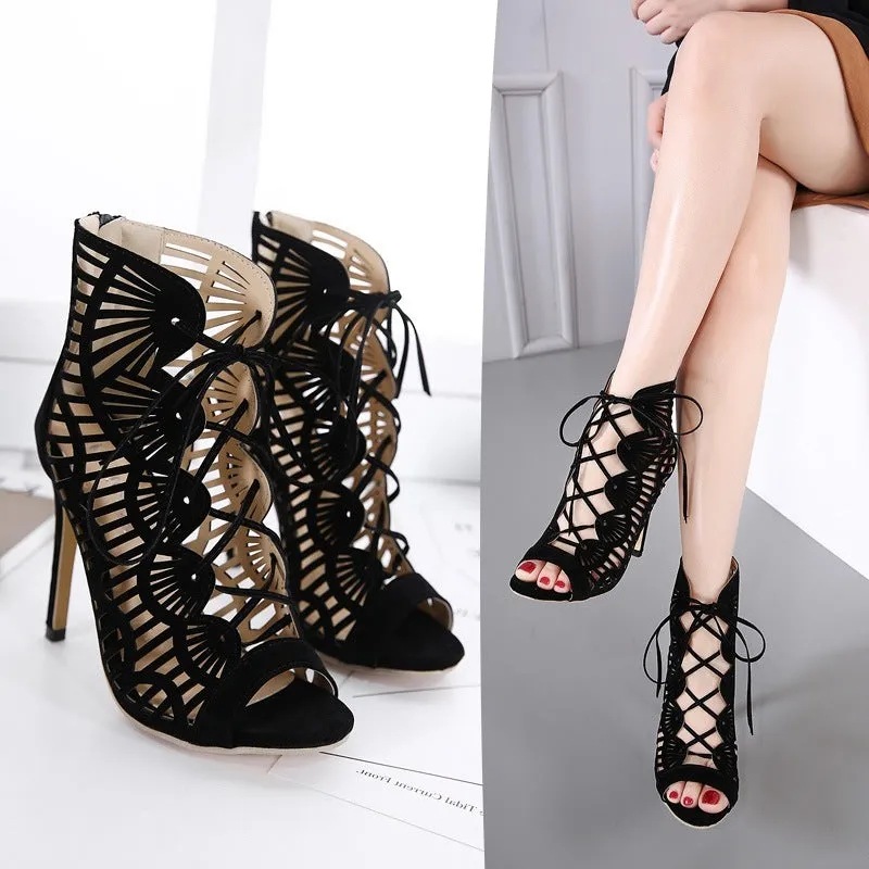 Michelle  Spitzen High Heels mit Stiletto-Absatz