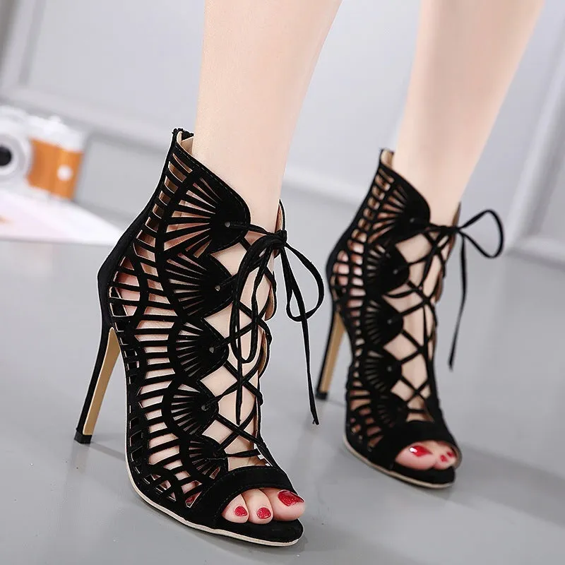 Michelle  Spitzen High Heels mit Stiletto-Absatz