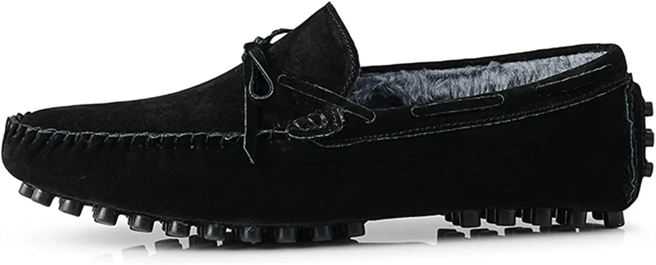 New Mens Loafers Shoe Lined Option Deck Shoes Genuine Leather Suede Vamp 1-eye Round Toe Lightweight Comfortable Resistant Flexible Party Casual Slip On