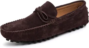 New Mens Loafers Shoe Lined Option Deck Shoes Genuine Leather Suede Vamp 1-eye Round Toe Lightweight Comfortable Resistant Flexible Party Casual Slip On