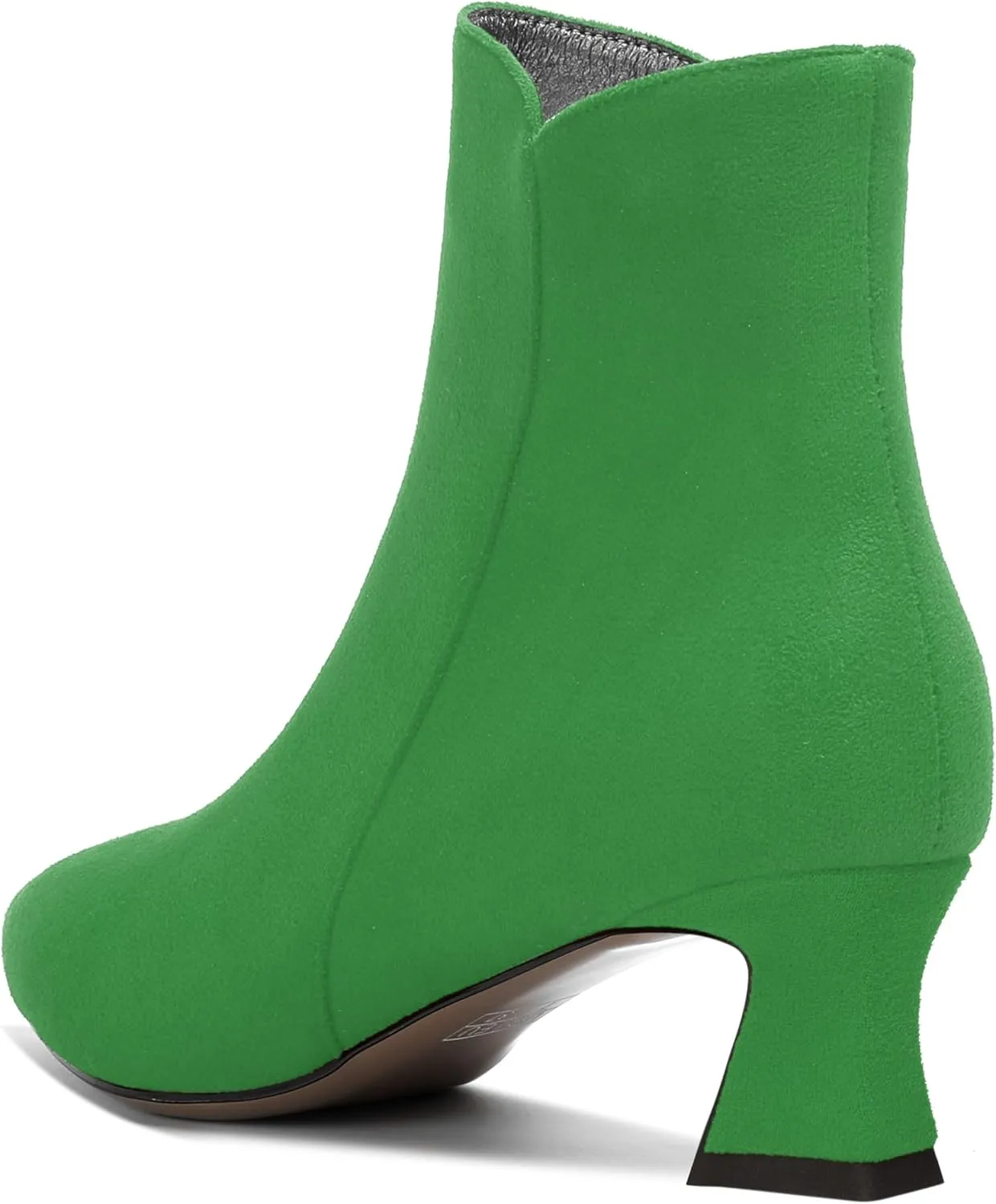 NUMALEO Womens Zip Pointed Toe Wedding Suede Dress Fashion Kitten Low Heel Ankle High Boots 2 Inch
