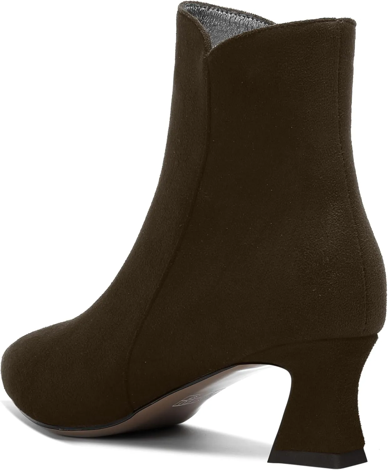 NUMALEO Womens Zip Pointed Toe Wedding Suede Dress Fashion Kitten Low Heel Ankle High Boots 2 Inch
