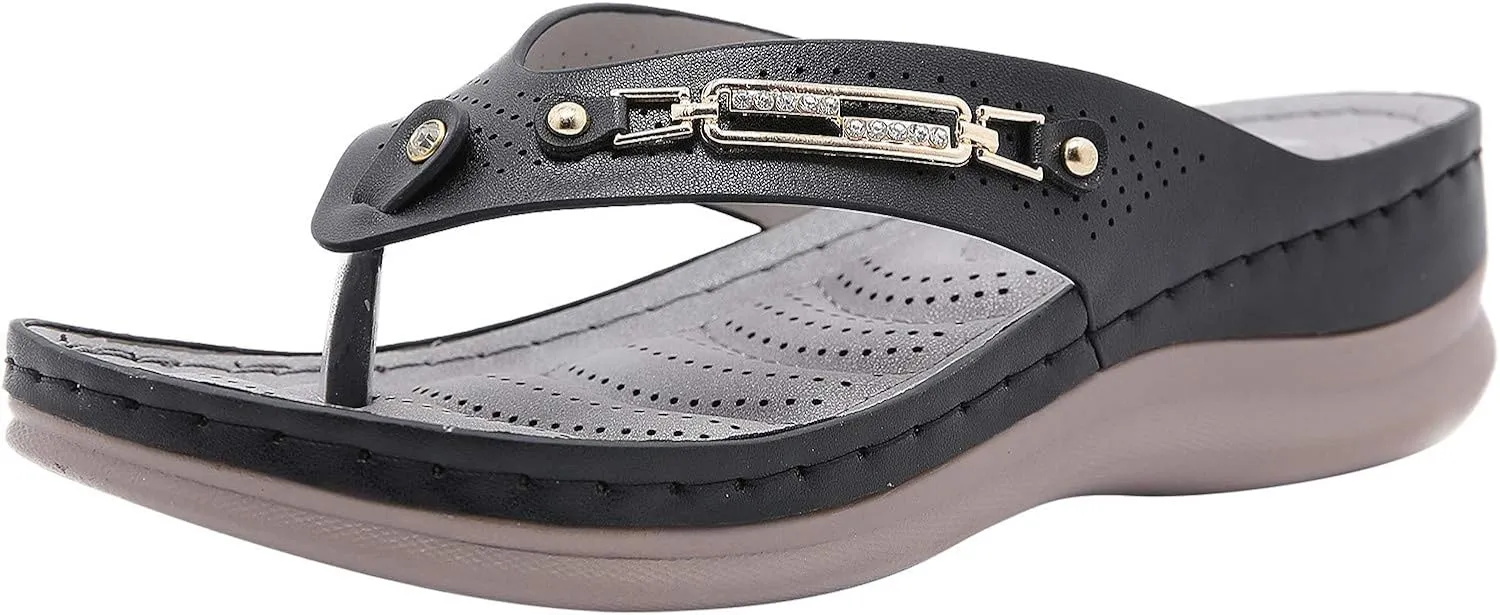 Orthopedic Sandals for Women Women Summer Beach Casual Thong Sandals Strap Sandal for Orthopedic Sandal