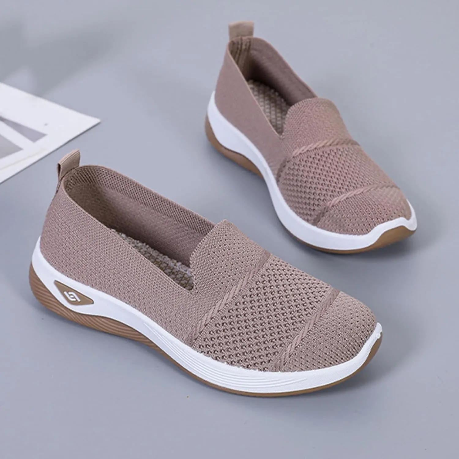 Orthopedic Shoes for Women Dressy Breathable Soft Shoes Arch Support Comfortable Breathable Walking Slip on Sneakers Lightweight Sneaker 2025