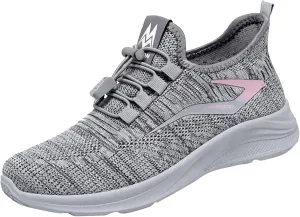 Orthopedic Walking Shoes for Women, Slip-On Light Mesh Up Stretch Platform Orthopedic Sneakers for Arch Support Fashion Women Flat Lightweight Mesh Breathable Elastic
