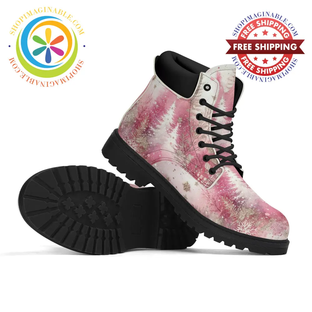 Pink Winter Womens Boots