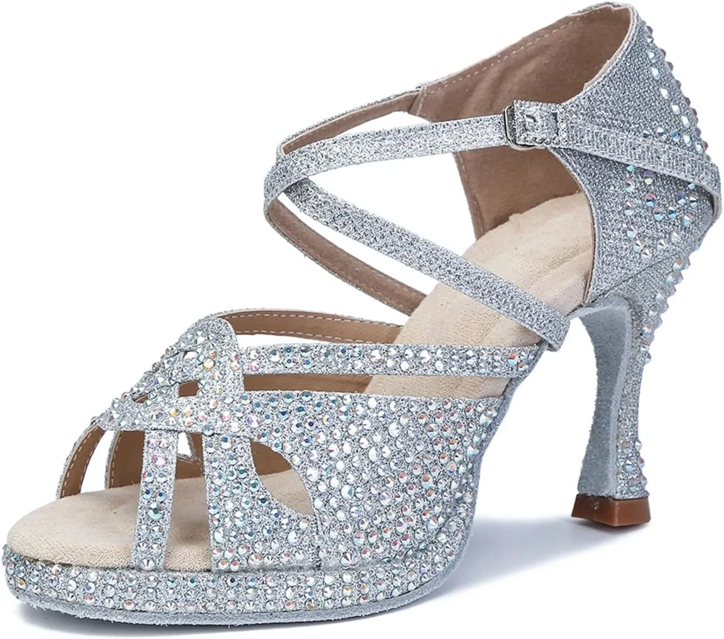 Platform Ballroom Dance Shoes - Party Performance Sneakers for Girls (9CM/3.54")