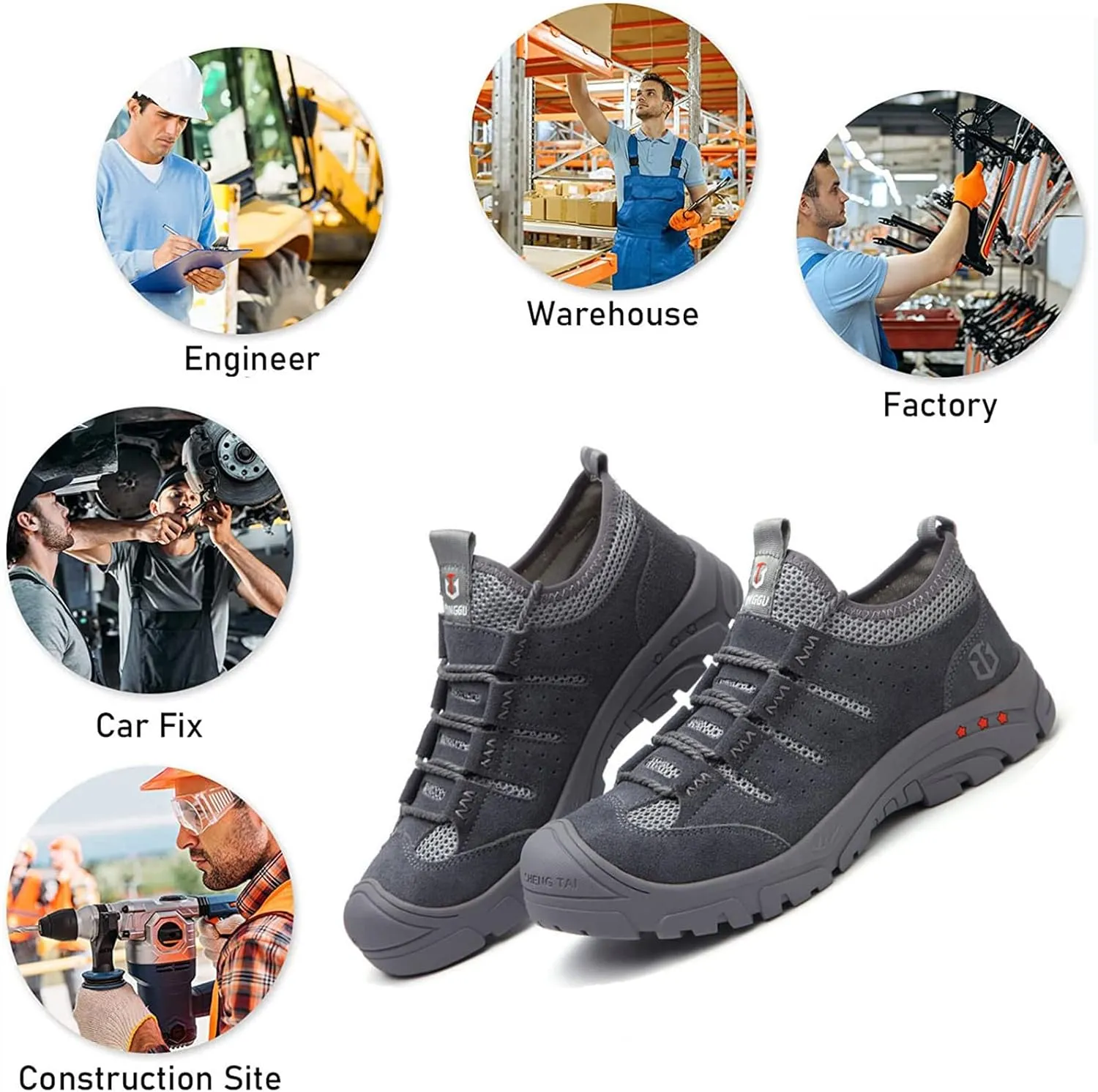 Safety Composite Toe Working Boots,Perfect for Industrial and Construction site, Slippery KitchenManufacture and Warehouse use,