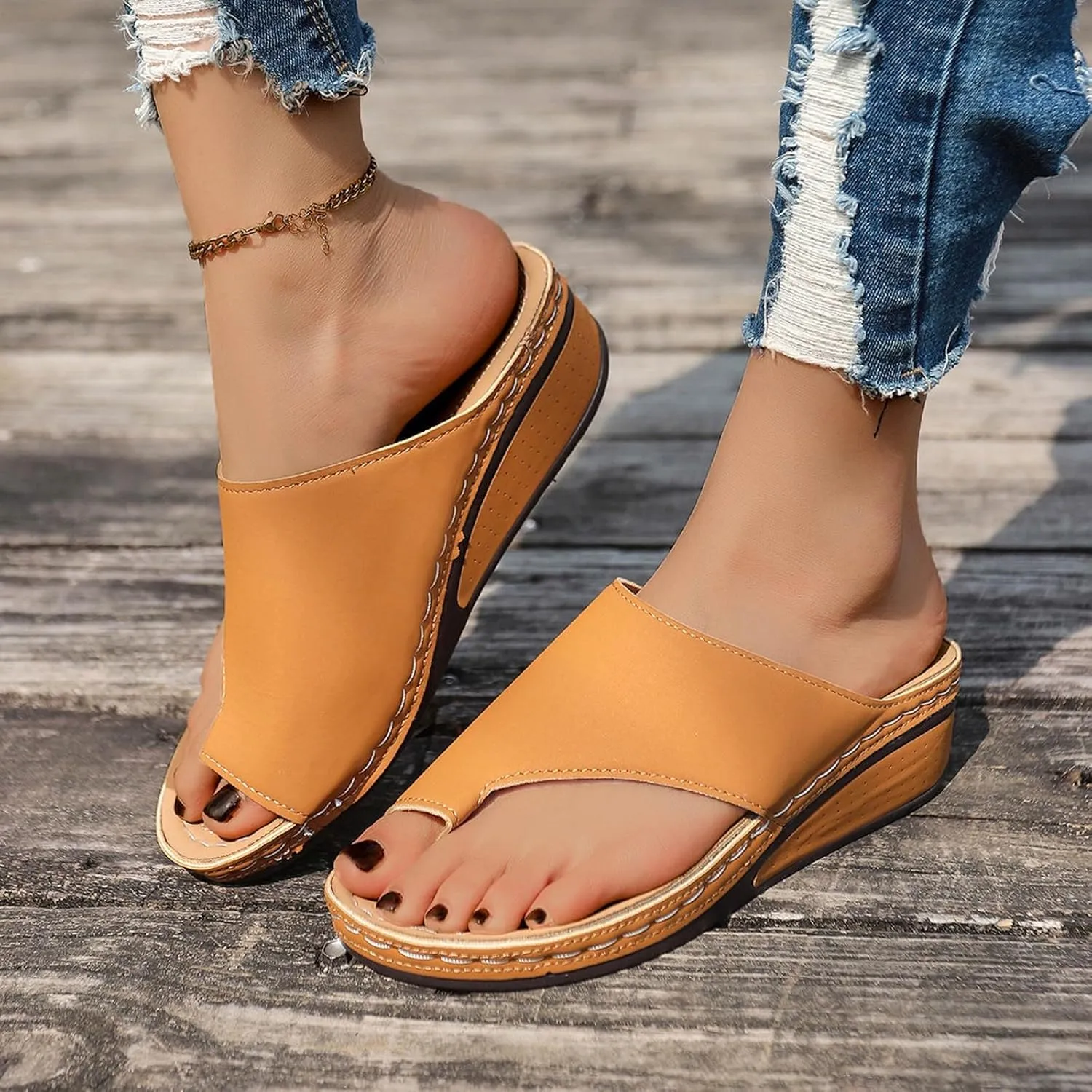 Sandalias para Mujer Elegantes, Womens Flat Flip Flops Vintage Leopard Snakeskin Sandal for Beach Holiday Travel Shoes