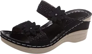 Sandals for Women Arch Support Summer Shoes Slip on Flat Womens Casual Beach Sandal
