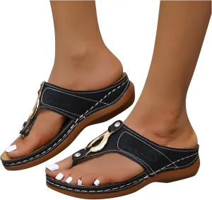 Sandals for Women Dressy Summer, Sandals with Arch Support Soft Orthotic Sandals Plantar Fasciitis Orthotic Flip Flop