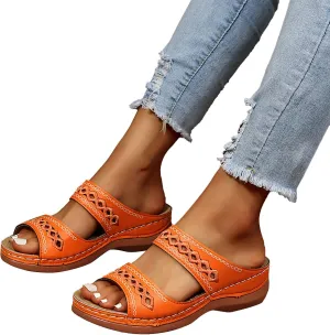 Sandals Women Fashion, Womens Sandals Premium Orthopedic Open Toe Sandals Retro Anti-Slip Breathable