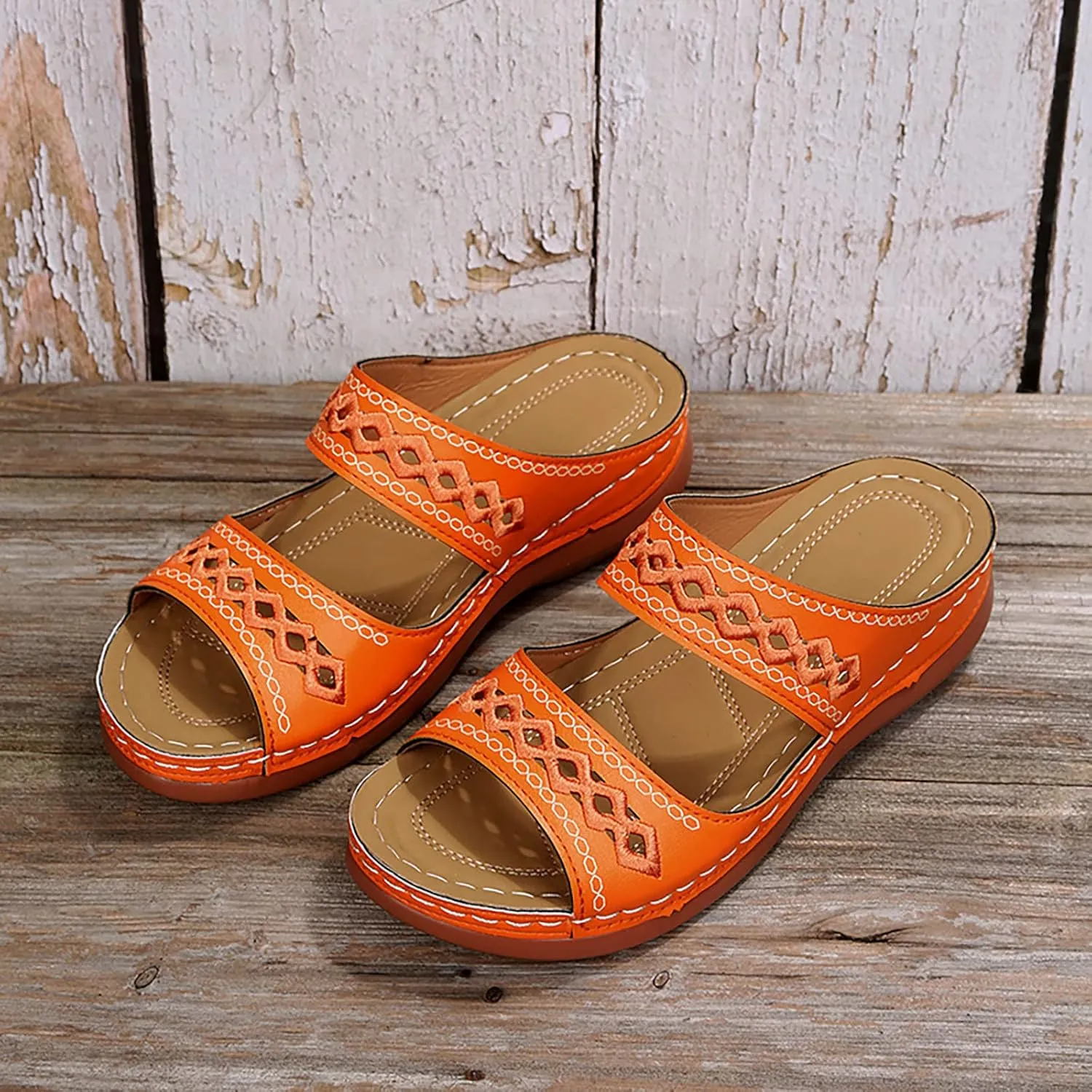 Sandals Women Fashion, Womens Sandals Premium Orthopedic Open Toe Sandals Retro Anti-Slip Breathable