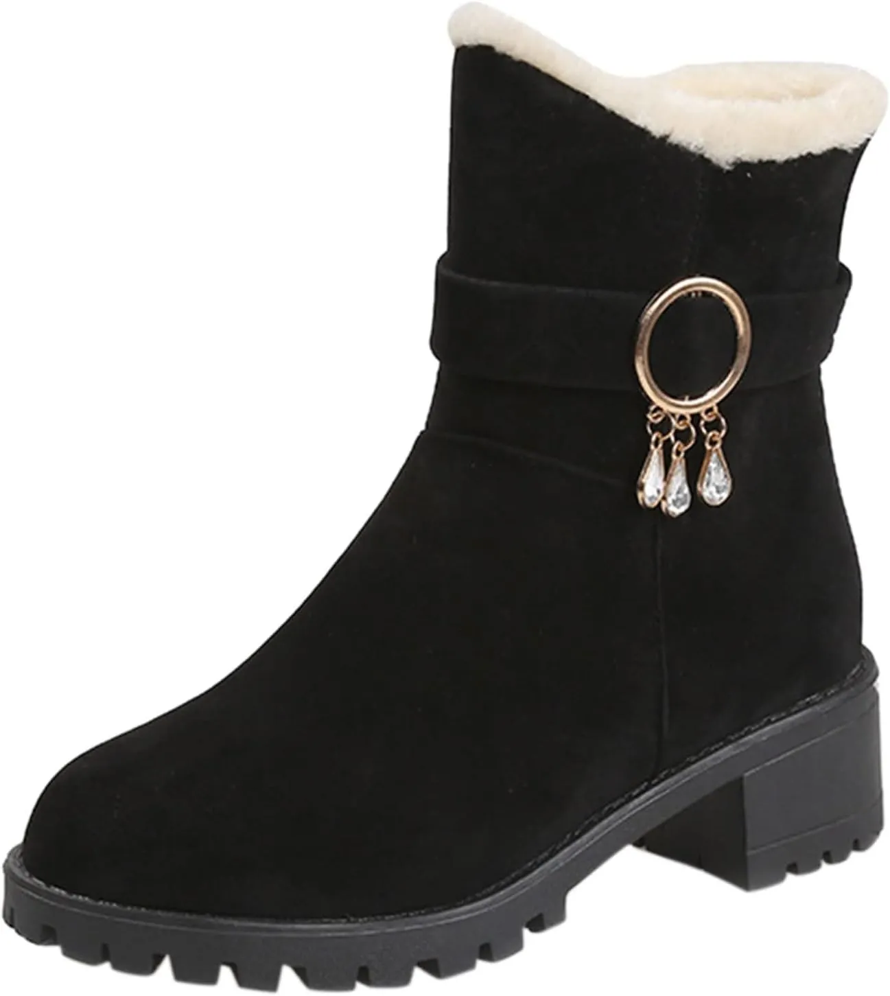 SBGMoSJ Womens Waterproof Winter Boots Size 9 Womens Winter Boots Wide Width Wide Calf Winter Booties for Women 2023 Womens Winter Ankle Boots Size 11 Botas De Mujer Para El Frio Con Plataforma