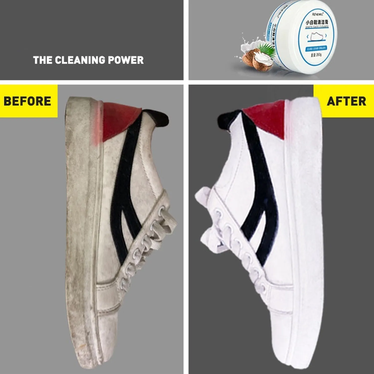 Shoe Stain Remover Cream - Sneaker Cleaning Kit