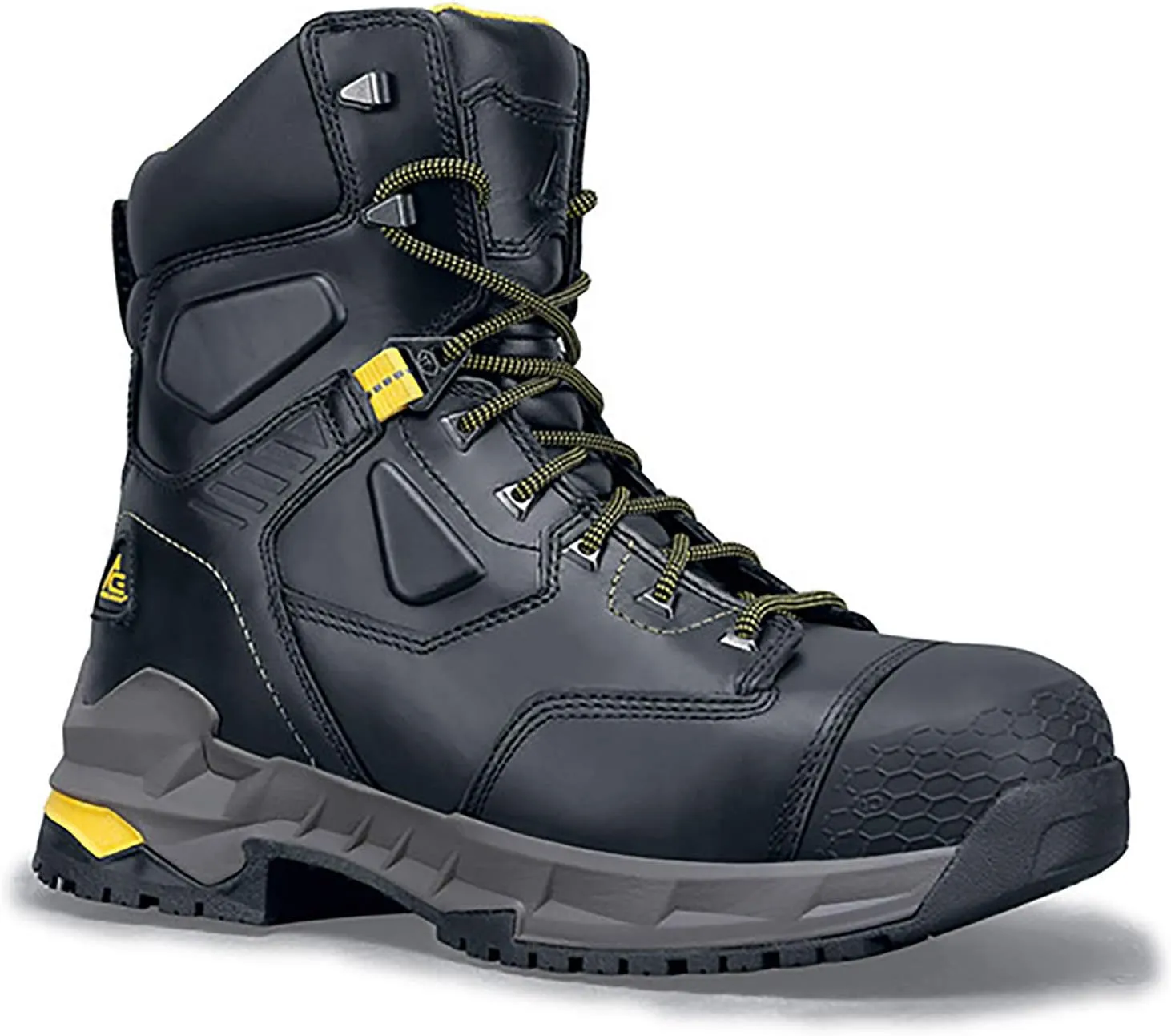 Shoes for Crews Redrock, Men's 8" Composite Toe (CT) Work Boots, Slip Resistant, Water Resistant, Black