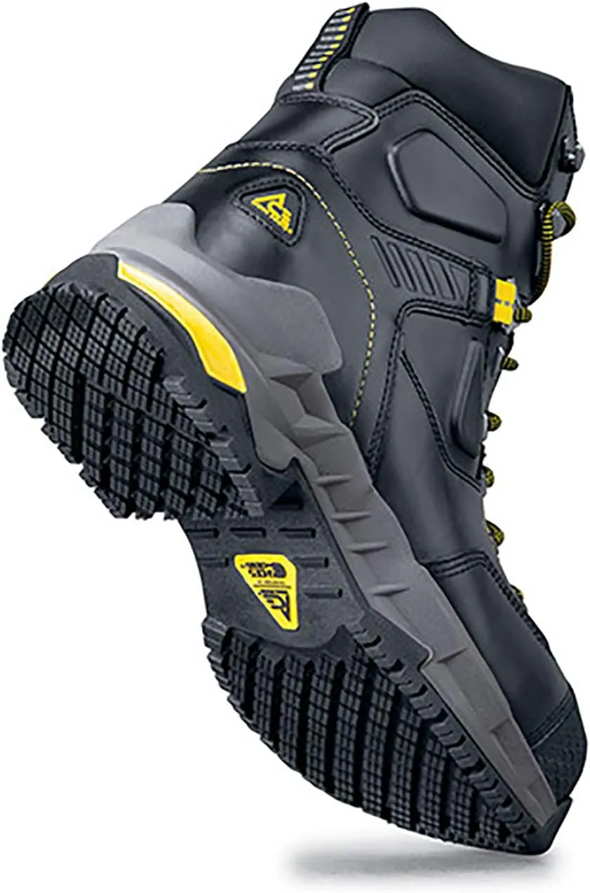 Shoes for Crews Redrock, Men's 8" Composite Toe (CT) Work Boots, Slip Resistant, Water Resistant, Black
