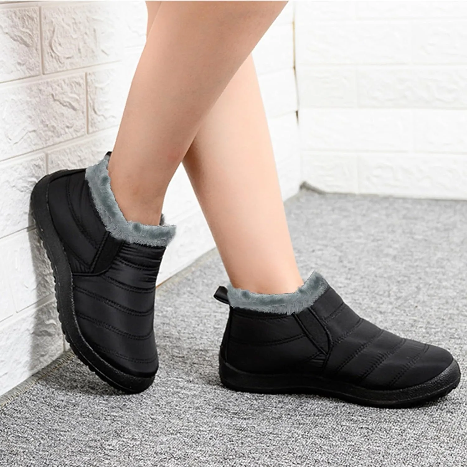 Snow Shoes For Women Slip On Hiking Boots Women aterproof Non-Slip Winter Walking Shoes For Men Casual Shoes