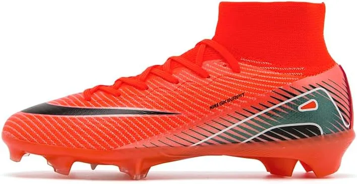 Soccer Cleats Mens Football Cleats Professional Soccer Shoes High-Tops Non-Slip Spikes for Big Boys Wide Training Sneaker Outdoor Indoor for AG/FG/TF Football Boots