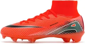 Soccer Cleats Mens Football Cleats Professional Soccer Shoes High-Tops Non-Slip Spikes for Big Boys Wide Training Sneaker Outdoor Indoor for AG/FG/TF Football Boots