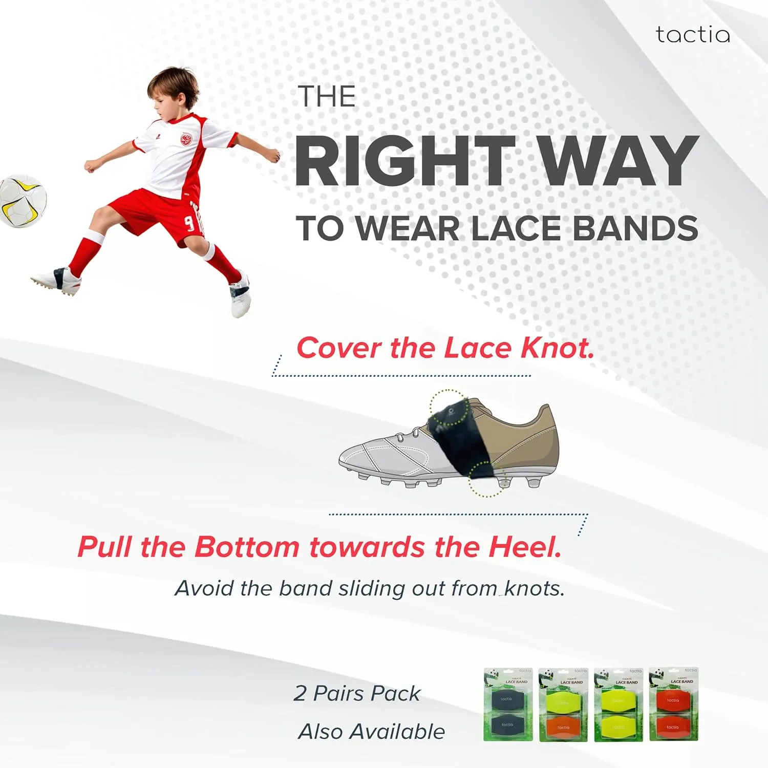 Soccer Lace Bands Youth ?C Premium Silicone ?C Lace Cover for Soccer Cleats, Soccer Shoe Lace Bands (1 Pair)
