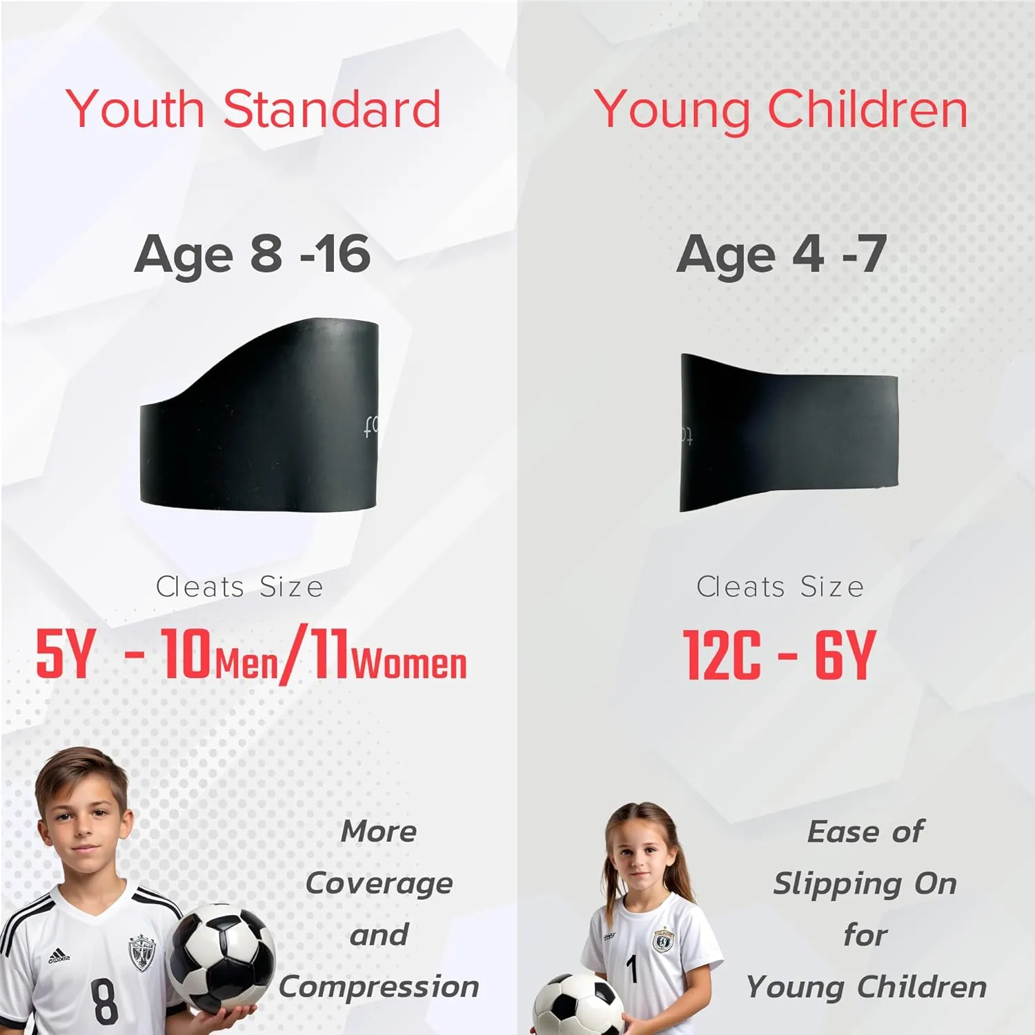 Soccer Lace Bands Youth ?C Premium Silicone ?C Lace Covers for Soccer Cleats, Soccer Shoe Lace Bands (2 Pairs)