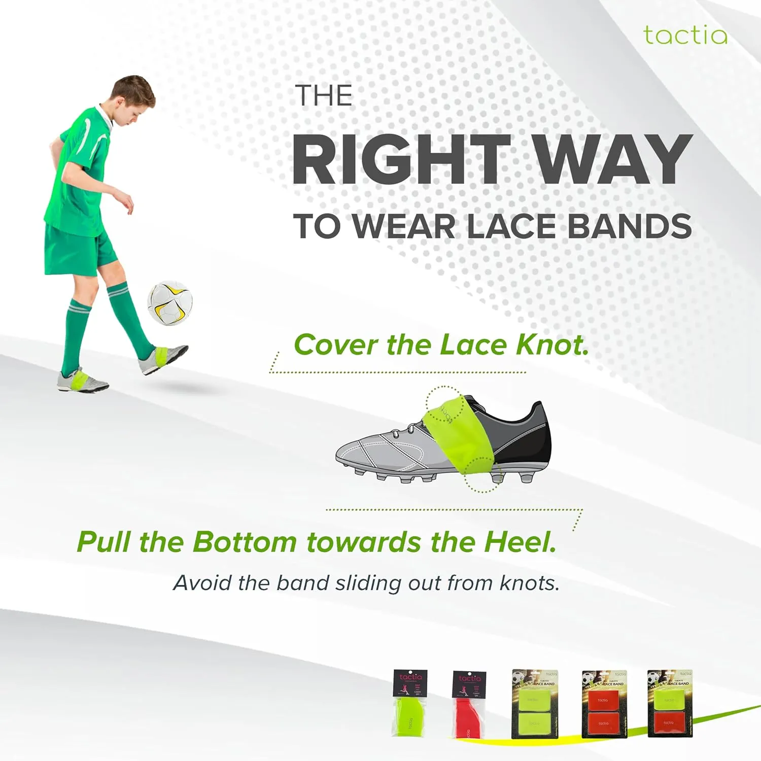 Soccer Lace Bands Youth ?C Premium Silicone ?C Lace Covers for Soccer Cleats, Soccer Shoe Lace Bands (2 Pairs)