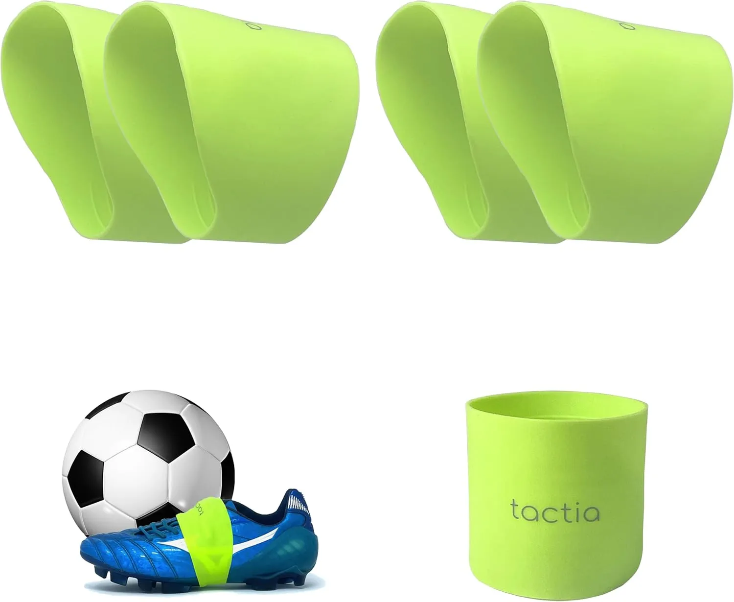 Soccer Lace Bands Youth ?C Premium Silicone ?C Lace Covers for Soccer Cleats, Soccer Shoe Lace Bands (2 Pairs)