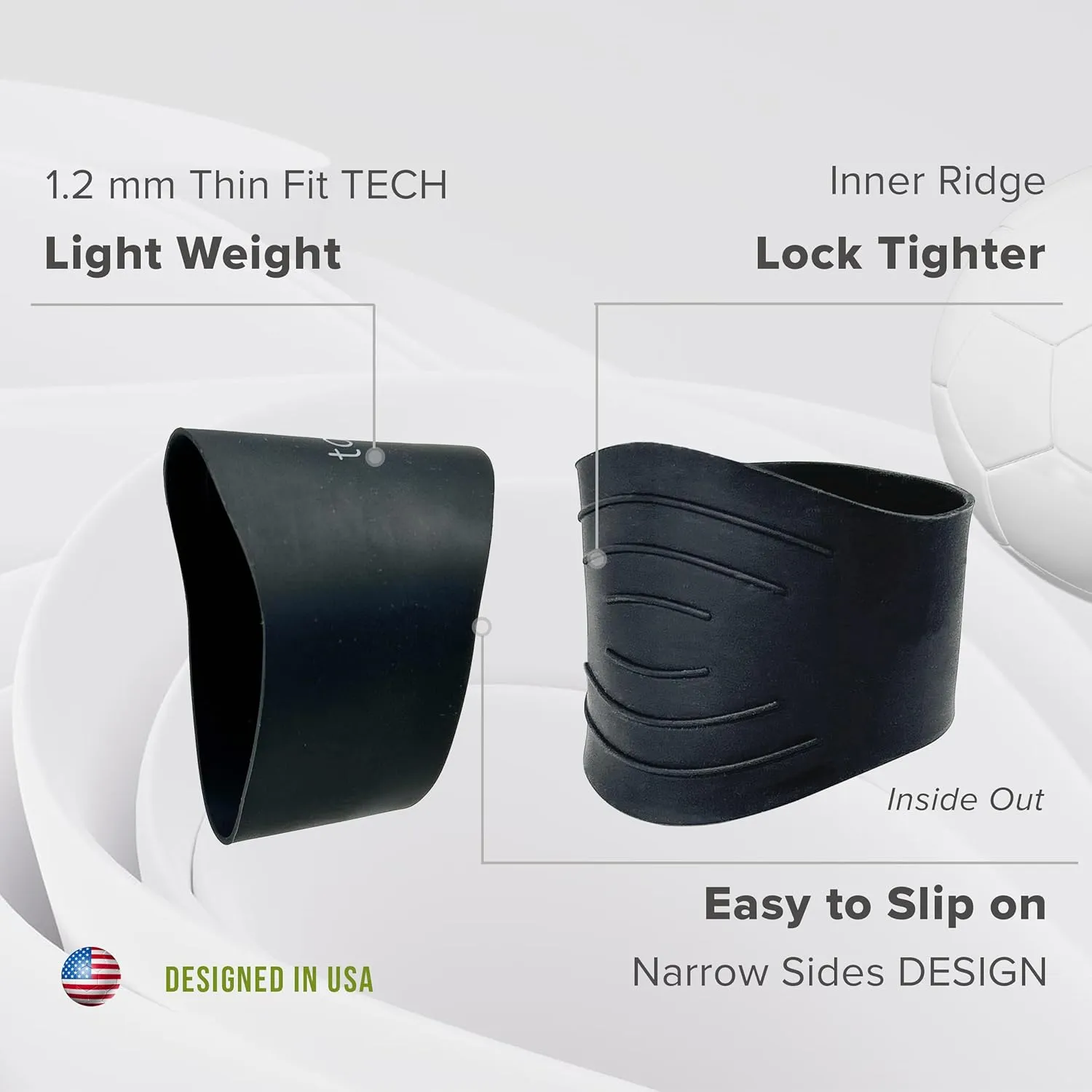Soccer Lace Bands Youth ?C Premium Silicone ?C Lace Covers for Soccer Cleats, Soccer Shoe Lace Bands (2 Pairs)