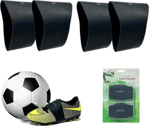 Soccer Lace Bands Youth ?C Premium Silicone ?C Lace Covers for Soccer Cleats, Soccer Shoe Lace Bands (2 Pairs)