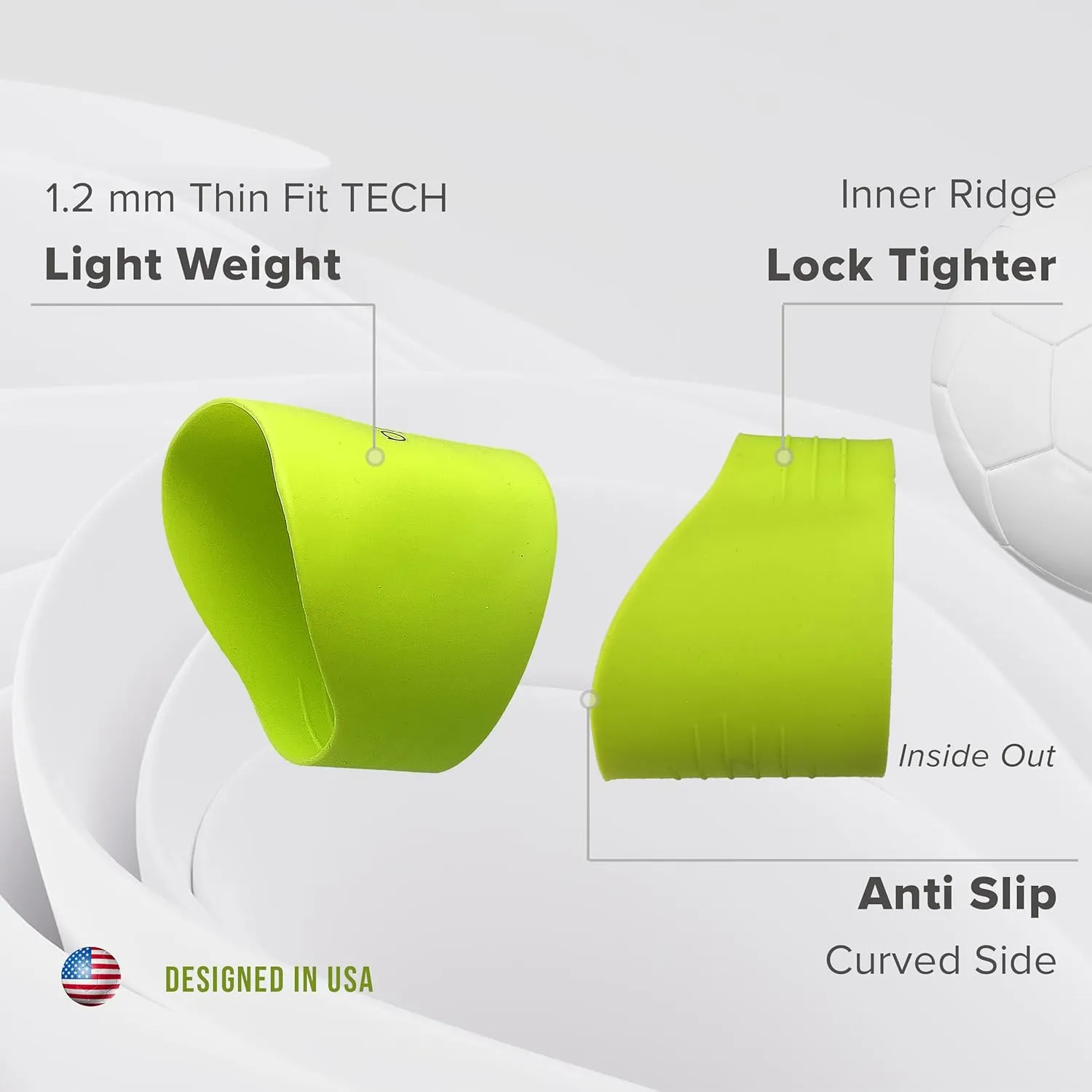 Soccer Lace Bands Youth ?C Premium Silicone ?C Lace Covers for Soccer Cleats, Soccer Shoe Lace Bands (2 Pairs)