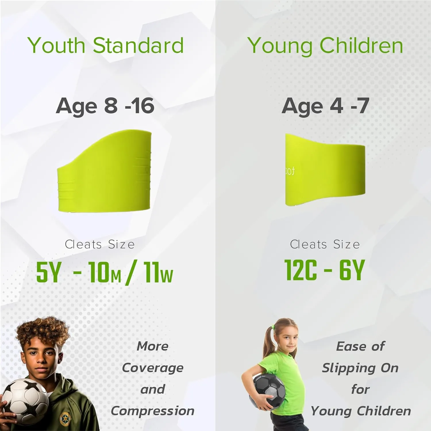 Soccer Lace Bands Youth ?C Premium Silicone ?C Lace Covers for Soccer Cleats, Soccer Shoe Lace Bands (2 Pairs)
