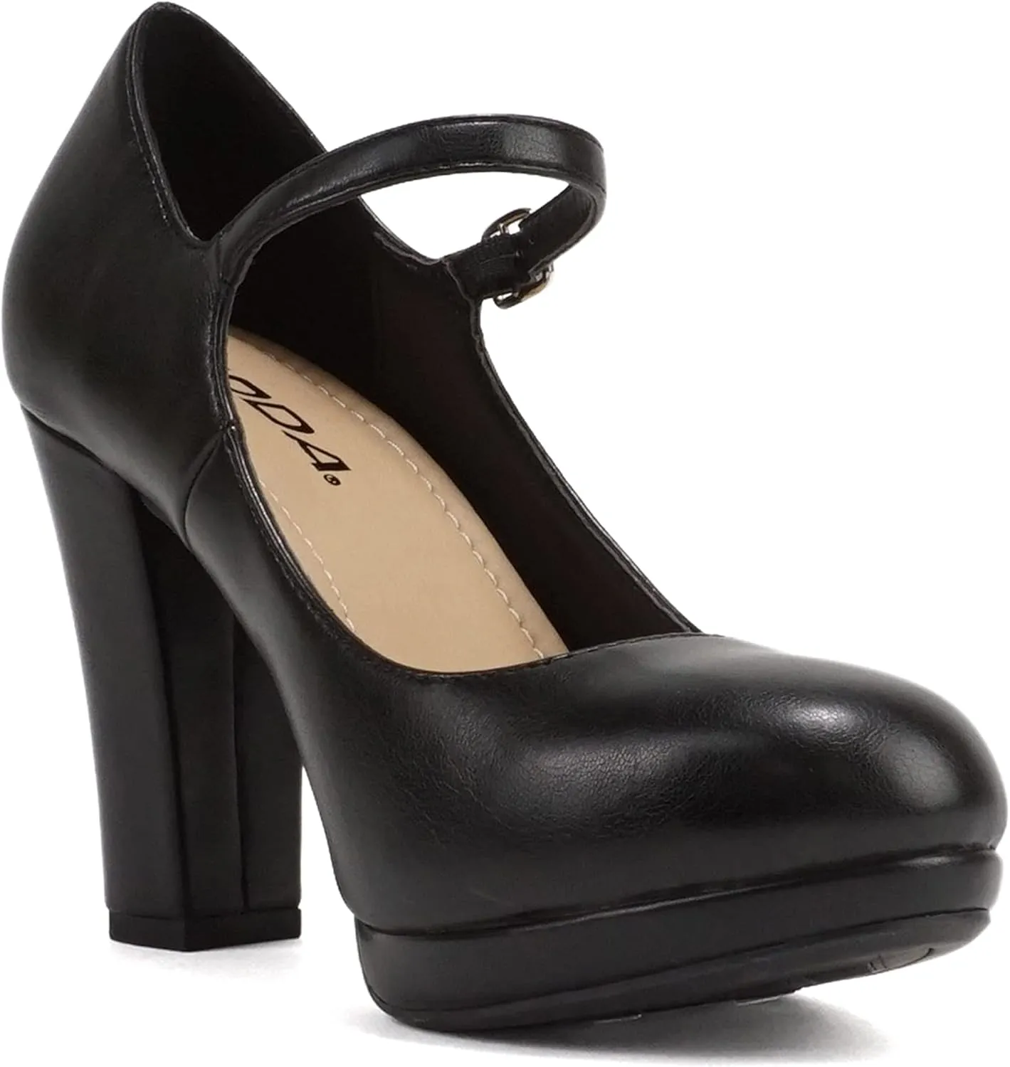 Soda Ayden ~ Women Mary Jane Ankle Strap Cushion High Heel Pump Shoe