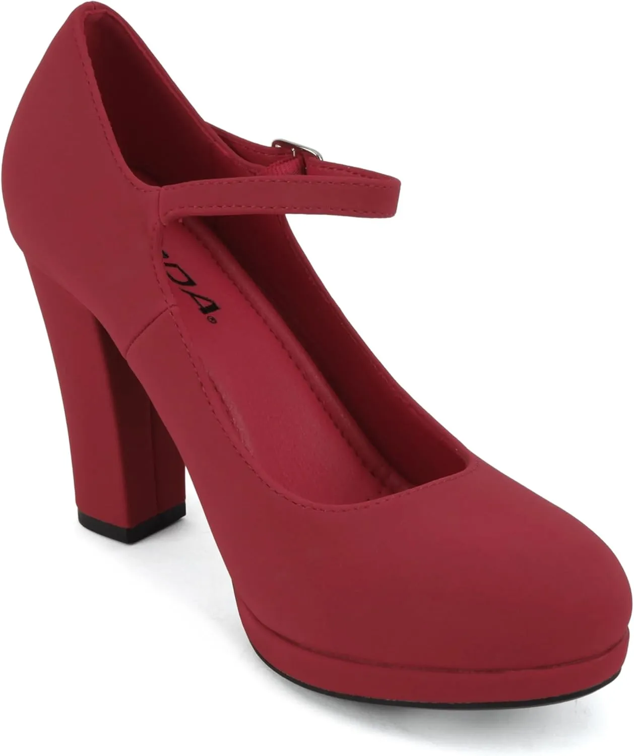 Soda Ayden ~ Women Mary Jane Ankle Strap Cushion High Heel Pump Shoe