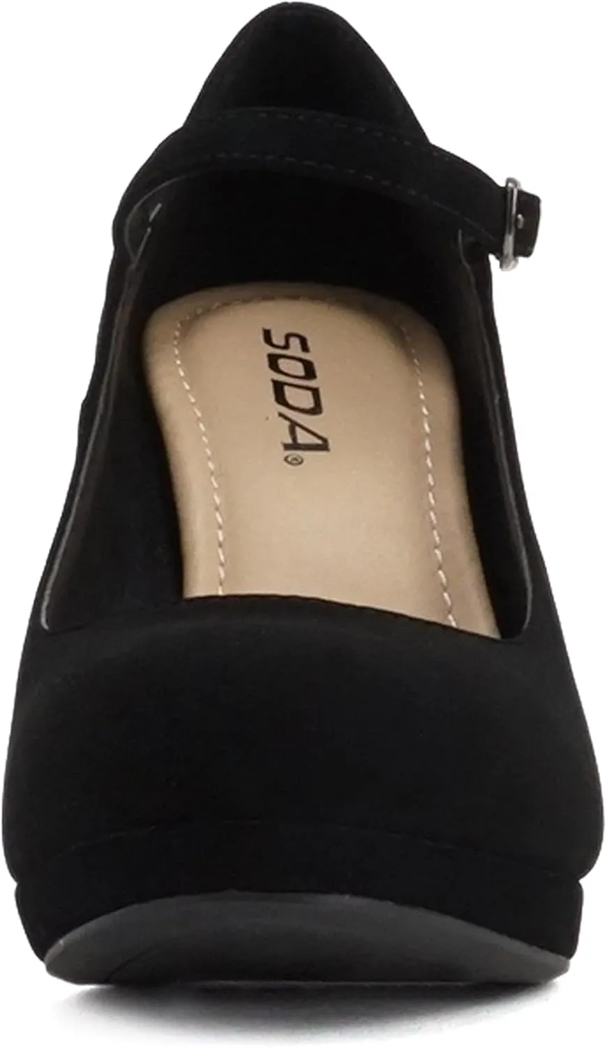 Soda Ayden ~ Women Mary Jane Ankle Strap Cushion High Heel Pump Shoe
