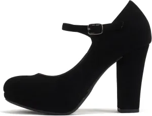 Soda Ayden ~ Women Mary Jane Ankle Strap Cushion High Heel Pump Shoe