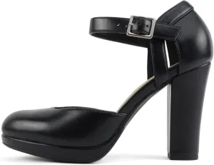 Soda Ayden ~ Women Mary Jane Ankle Strap Cushion High Heel Pump Shoe