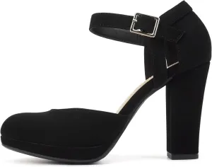 Soda Ayden ~ Women Mary Jane Ankle Strap Cushion High Heel Pump Shoe