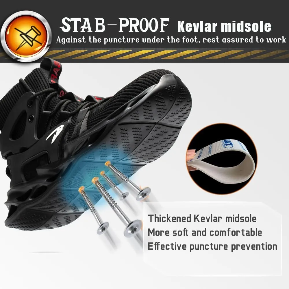Steel Toe Shoes for Men Women Comfortable Fashion Safety Boots Lightweight Industrial & Construction Work Shoes